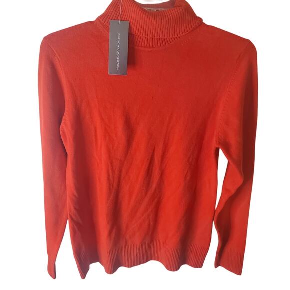 French Connection Mars Red Turtleneck Sweater, NWT, XL - Picture 1 of 6